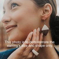 Wood and Resin Onyx Maple Diamonds - Earrings