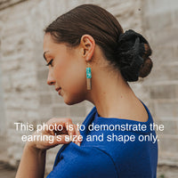 Wood and Resin Orange Spalted Maple Stems - Earrings