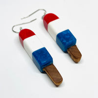 Wood and Resin Bomb Pops - Earrings