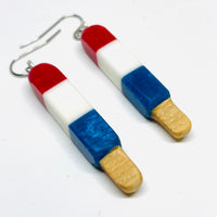 Wood and Resin Bomb Pops - Earrings