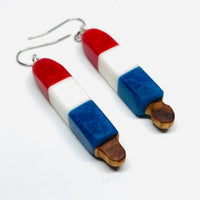 Wood and Resin Bomb Pops - Earrings