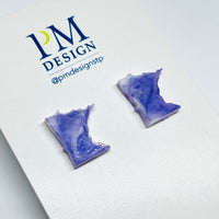 Resin Minnesota Resin Stud/Posts - Earrings