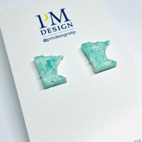 Resin Minnesota Resin Stud/Posts - Earrings