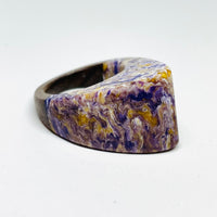 Wood and Resin Purple & Gold Walnut - Ring
