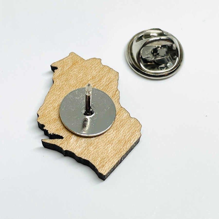 Wood Laser Cut Wisconsin Maple - Lapel Pin