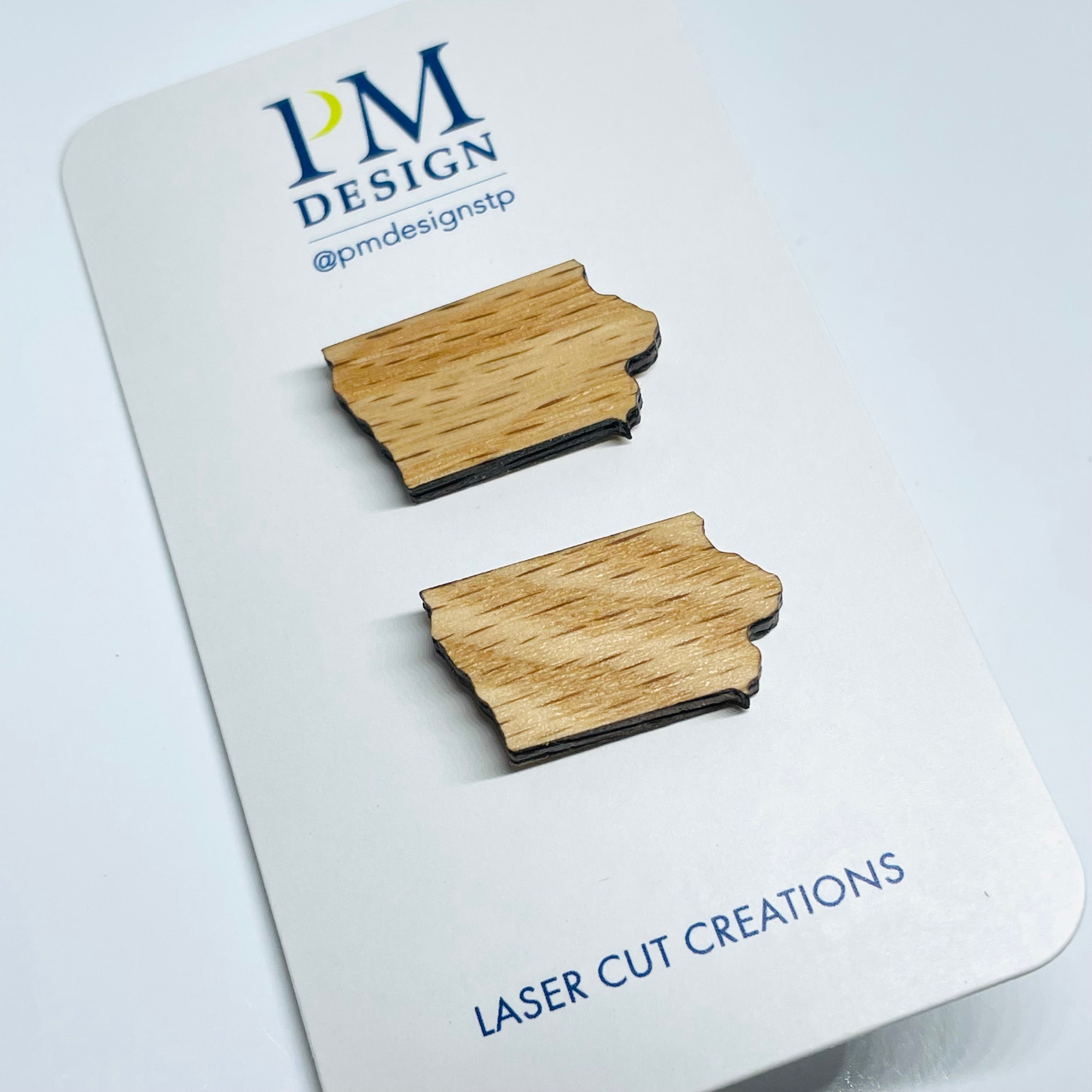 Custom Laser Cut Wood Earrings – Shop Iowa