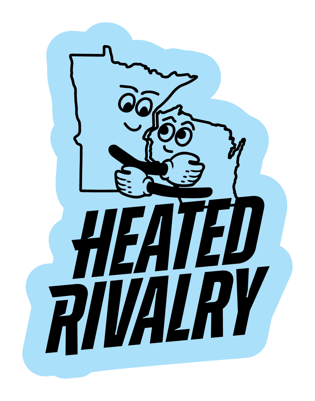 Minnesota and Wisconsin heated rivalry - Sticker