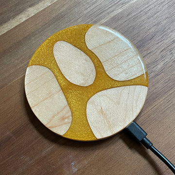 Wood and Resin Butterscotch Maple - Cell Phone Charging Pad