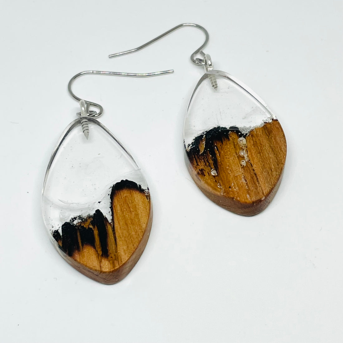Wood and Resin Canyon Cherry Pods - Earrings