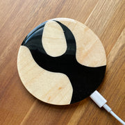 Wood and Resin Black Maple Tributary - Cell Phone Charging Pad