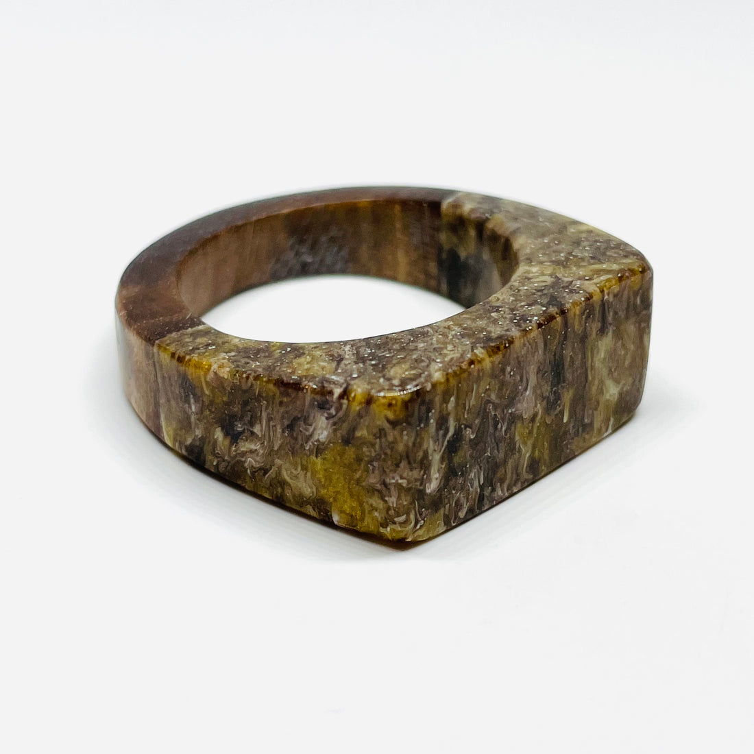 Wood and Resin Bronze & Gold Walnut - Ring