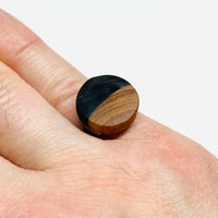 Wood and Resin Onyx Maple Round - Ring