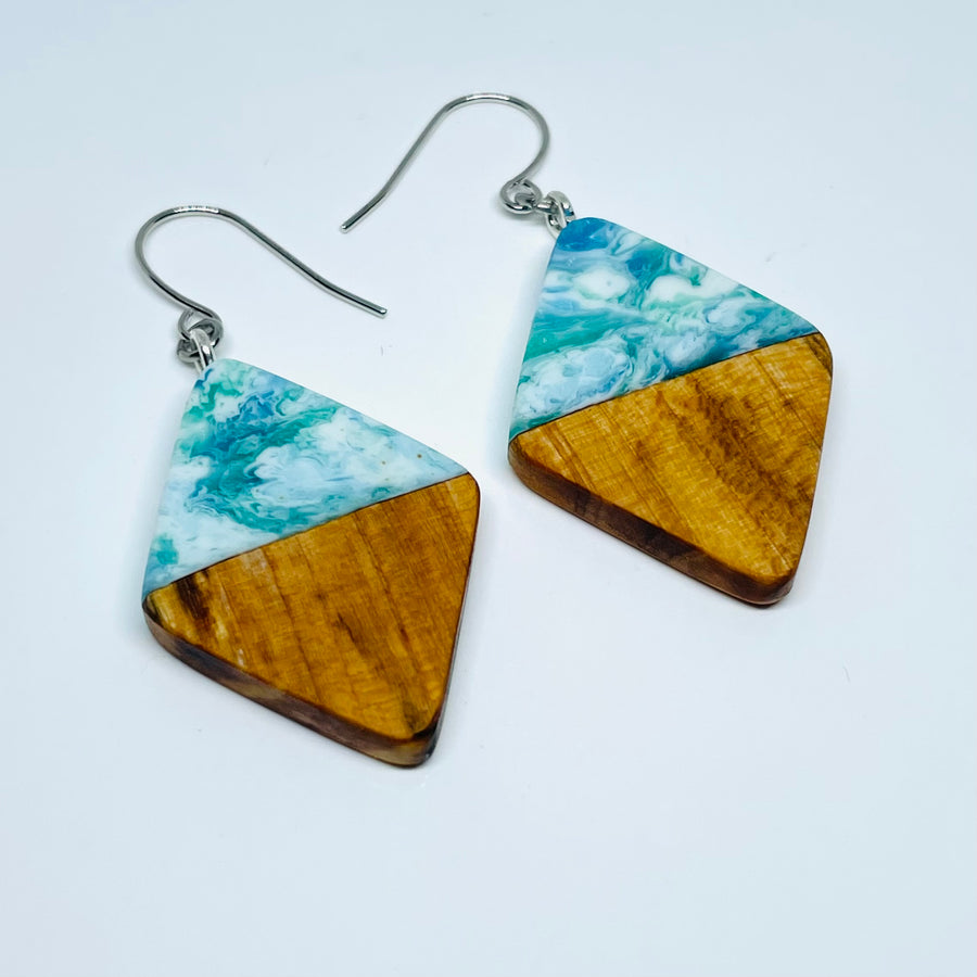 Pacific Shores Maple Diamonds - Earrings